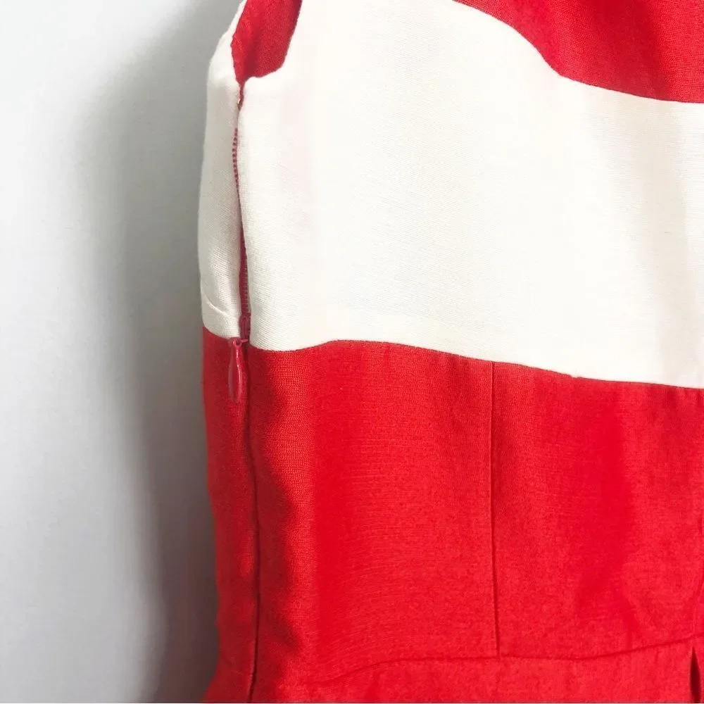 KATE SPADE NEW YORK | Gayle Fit & Flare Colorblock Stripe Dress Women’s Size 6